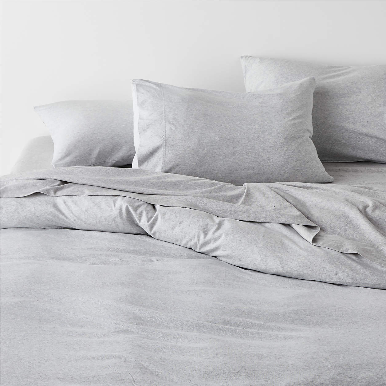 Cozysoft Organic Jersey Light Grey Full/Queen Duvet Cover + Reviews