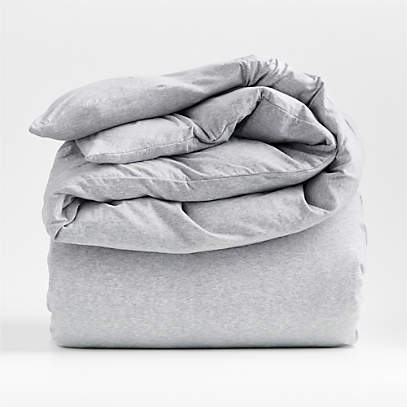 Cozysoft Organic Jersey Charcoal Grey Duvet Cover