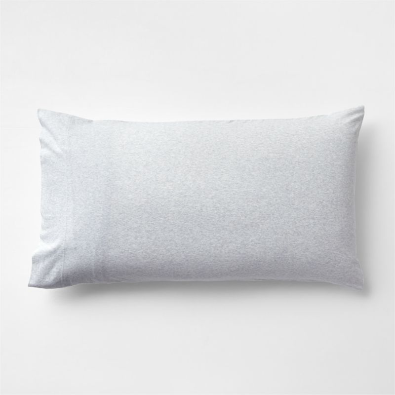 Viewing product image Cozysoft Organic Cotton Jersey Light Grey King Pillow Sham - image 1 of 7