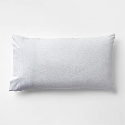 Cozysoft Organic Cotton Jersey Light Grey King Pillow Sham