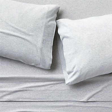 View Cozysoft Organic Cotton Jersey Light Grey King Bed Sheet Set details