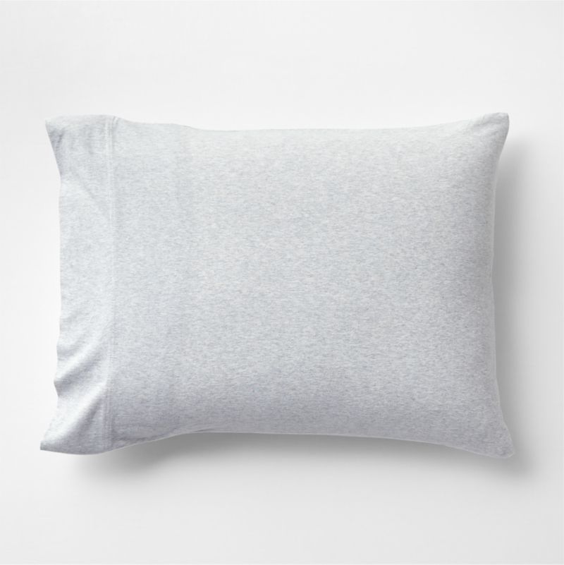 Cozysoft Organic Jersey Light Grey Standard Pillow Sham