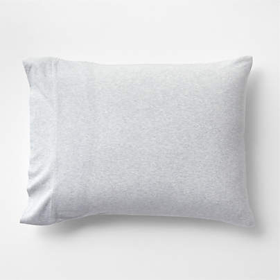 Cozysoft Organic Cotton Jersey Light Grey Standard Pillow Sham