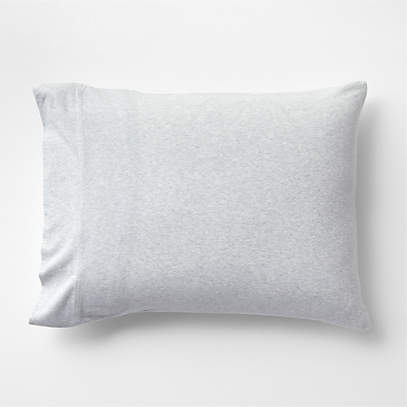 Cozysoft Organic Jersey Light Grey Standard Pillow Sham Cover