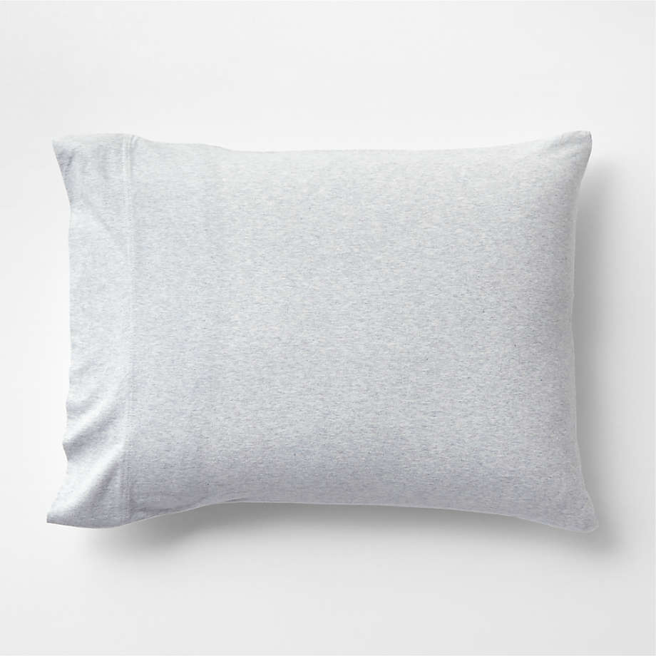 Organic Jersey Light Grey Standard Pillow Sham