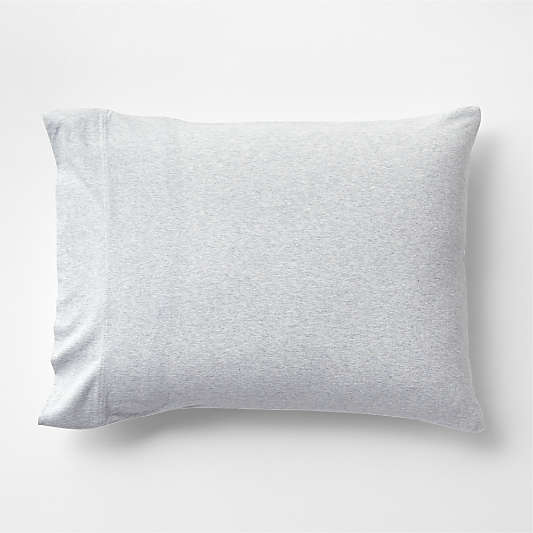 Cozysoft Organic Jersey Light Grey King Pillow Sham