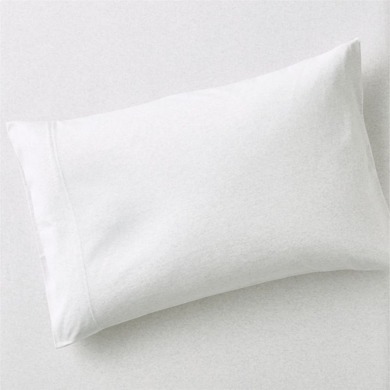 Modern Comfy Tee Light Grey Organic Cotton Jersey Kids Pillowcase