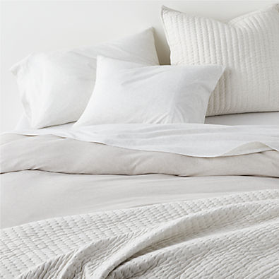View Cozysoft Organic Cotton Jersey Oatmeal Brown Full/Queen Duvet Cover details