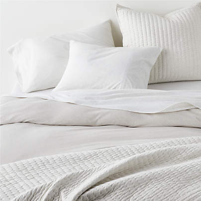 Cozysoft Organic Cotton Jersey Oatmeal Brown King Duvet Cover