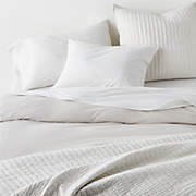 Organic Cotton Waffle Sage Shadow Green King Duvet Cover