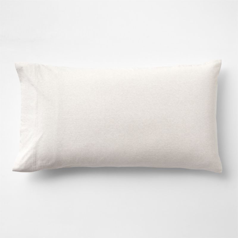 Viewing product image Cozysoft Organic Cotton Jersey Oatmeal Brown King Pillow Sham - image 1 of 6