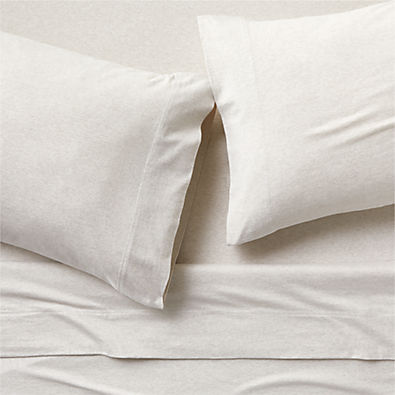 View Cozysoft Organic Cotton Jersey Oatmeal Brown Queen Bed Sheet Set details