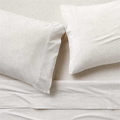 Cozysoft Organic Jersey Oatmeal Brown Full Bed Sheet Set