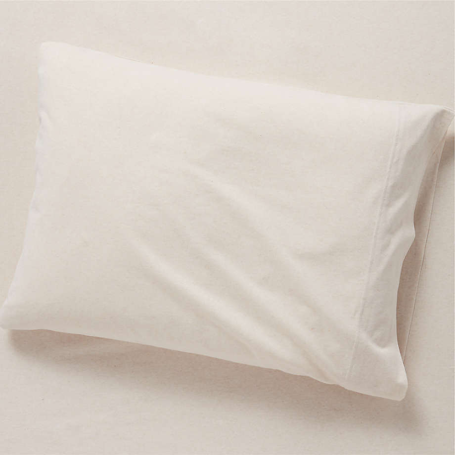 Modern Comfy Tee Beige Organic Cotton Jersey Kids Pillowcase + Reviews