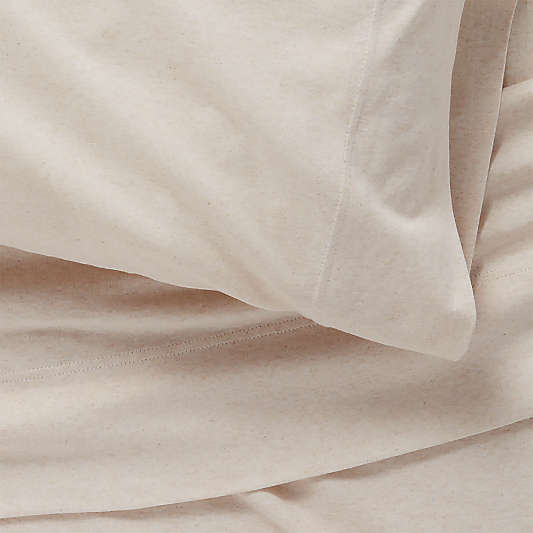 Comfy Tee Beige 100% Organic Cotton Jersey Kids Full Sheet Set