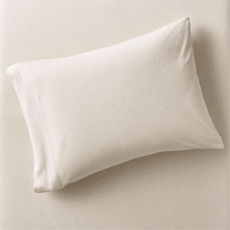 Comfy Tee Beige Organic Cotton Jersey Kids Pillowcase