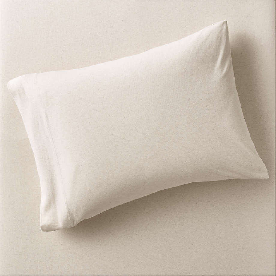 Modern Comfy Tee Beige Organic Cotton Jersey Kids Pillowcase + Reviews