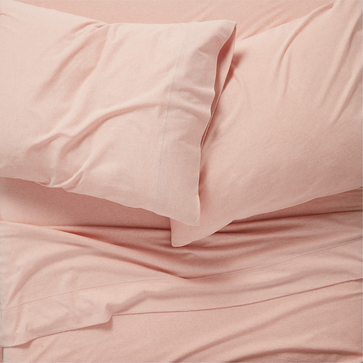 Modern Comfy Tee Pink Organic Cotton Jersey Kids Full Sheet Set Crate
