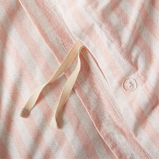 Comfy Tee Organic Cotton Jersey Pink Stripe Twin XL Duvet Cover