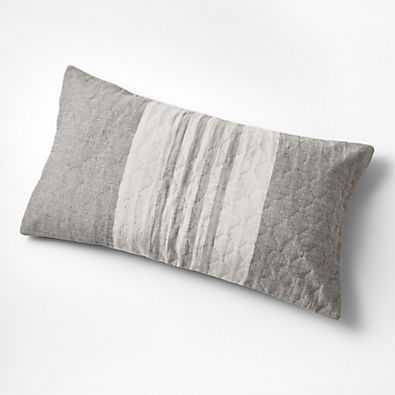 View Laurentis Ink Black Crinkle Stripe King Sham details
