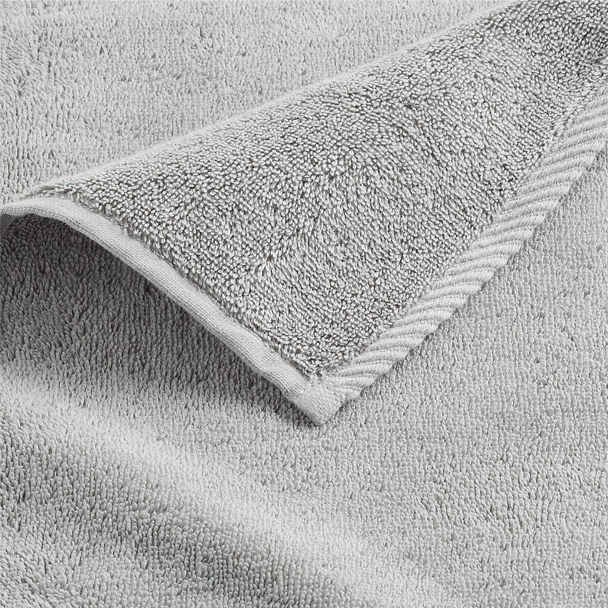 Quick-Dry Organic Cotton Ash Gray Bath Towels, Set of 6