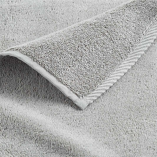 Quick-Dry Ash Grey Organic Cotton Hand Towel