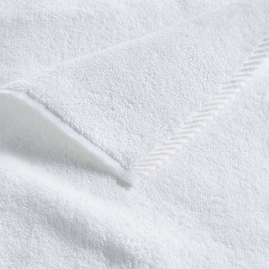 Quick-Dry White Organic Cotton Bath Towels