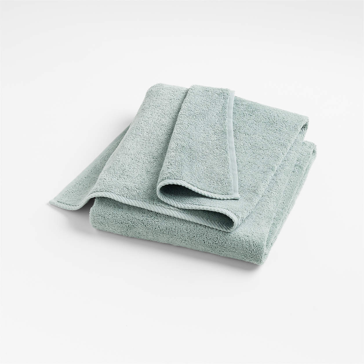 Quick-Dry Iceberg Green Organic Cotton Bath Towel