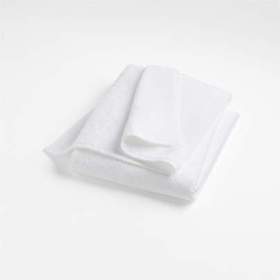 Quick-Dry White Organic Cotton Bath Towel