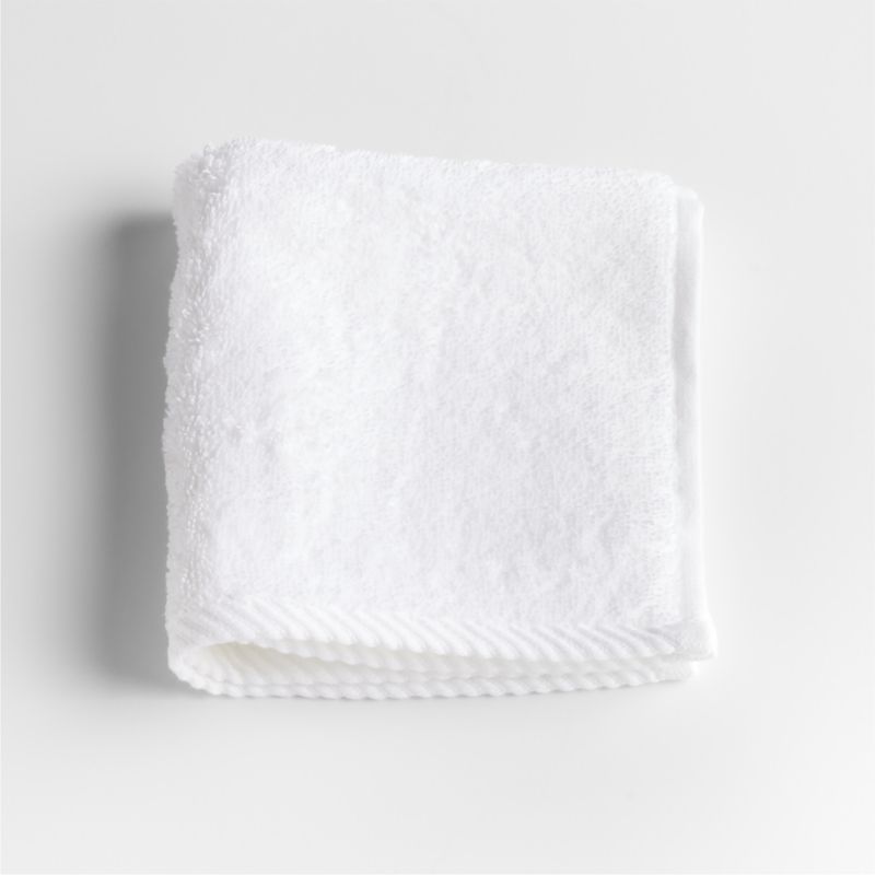 Quick-Dry White Organic Cotton Washcloth