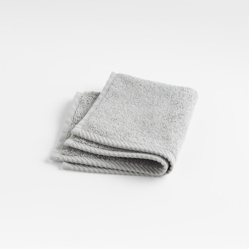 Quick-Dry Ash Organic Cotton Washcloth