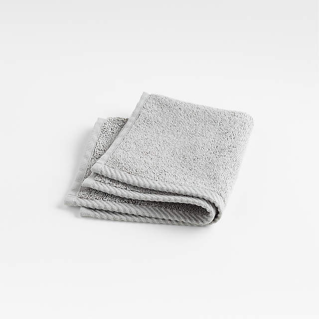 Quick-Dry Organic Cotton Ash Gray Bath Towels, Set of 6 + Reviews