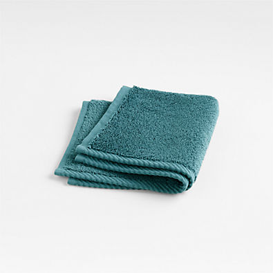 View Quick-Dry Teal Organic Cotton Washcloth details