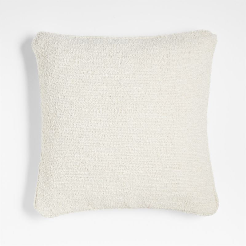 Arctic Ivory Organic Soft Boucle 20"x20" Throw Pillow Cover