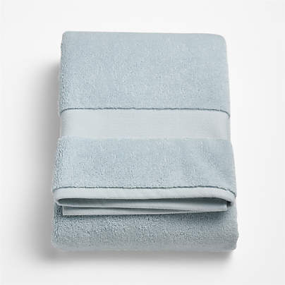 Organic Turkish Cotton Pale Blue Bath Towel