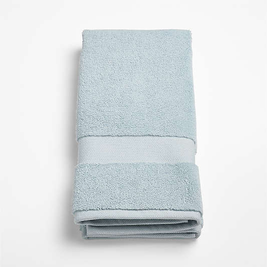 Classic Organic Turkish Cotton Pale Blue Hand Towel
