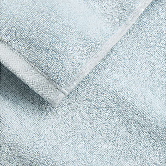 Classic Organic Turkish Cotton Pale Blue Washcloth
