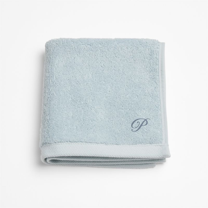 Organic Turkish Cotton Pale Blue Washcloth - image 1 of 5
