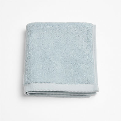 View Classic Organic Turkish Cotton Pale Blue Washcloth details