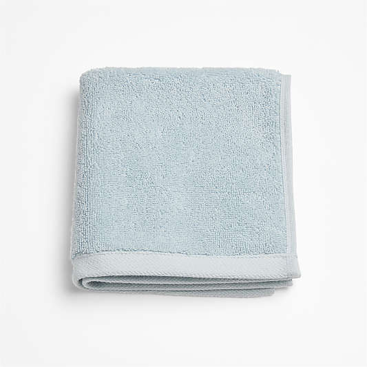 Classic Organic Turkish Cotton Pale Blue Washcloth