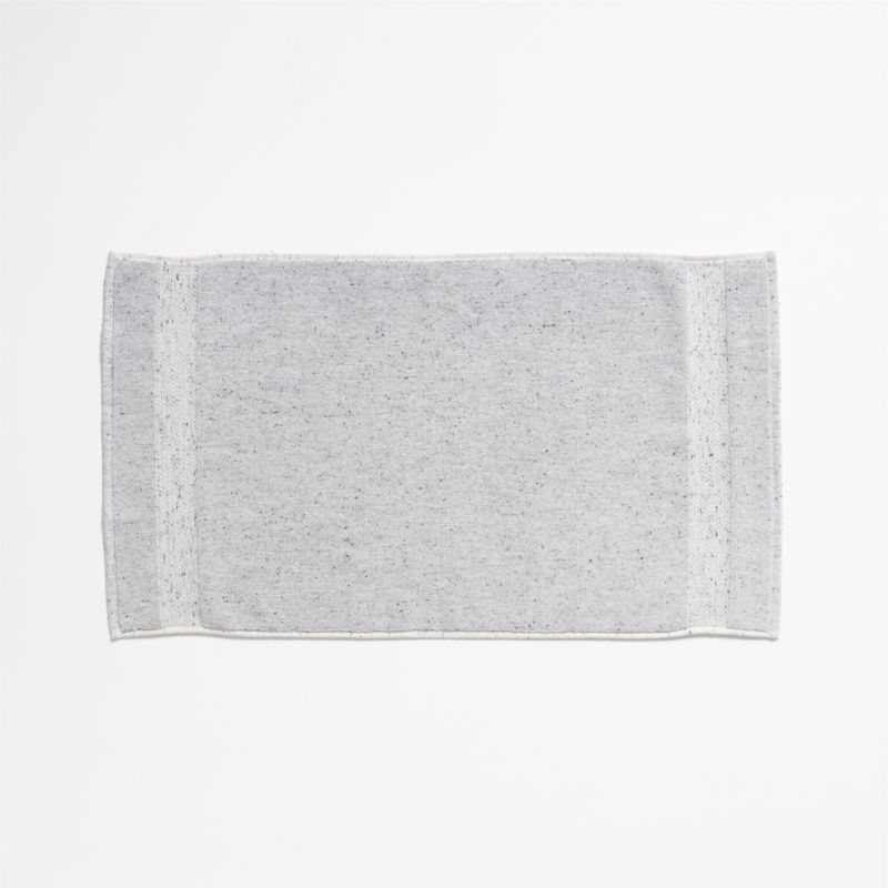 Bathroom Mat Made of Linen Cotton Blend Fabric, Terry Bath Mat