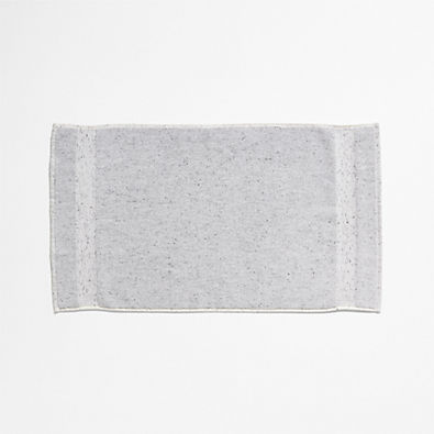 View Organic Turkish Cotton Grey Fleck Bath Mat 20"x34" details