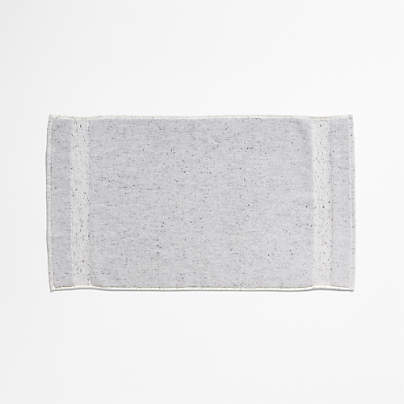 Organic Turkish Cotton Grey Fleck Bath Mat 20"x34"