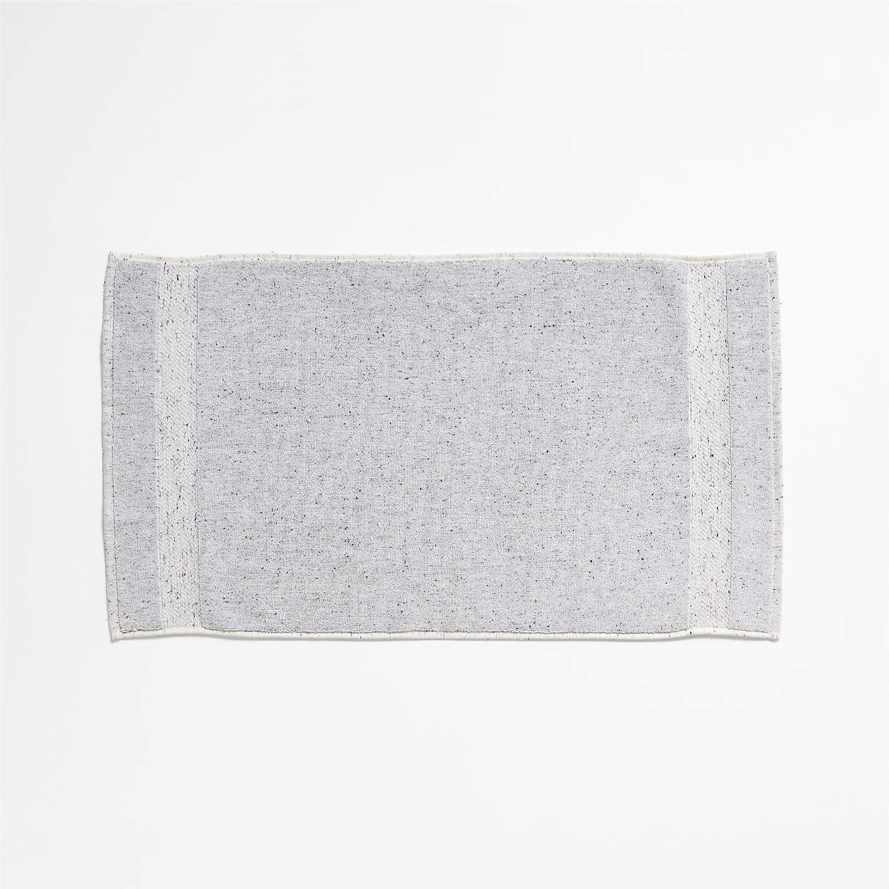 Organic Turkish Cotton Grey Fleck Bath Mat 20"x34" + Reviews Crate & Barrel