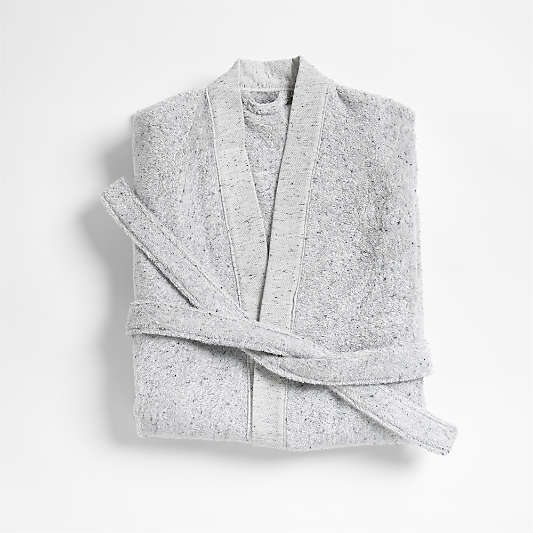 Organic Large/Extra-Large Turkish Grey Fleck Bathrobe