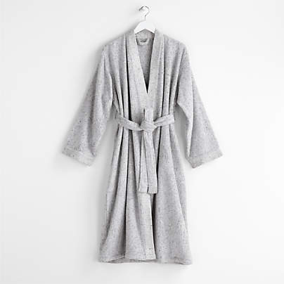 Organic Small/Medium Turkish Grey Fleck Bathrobe