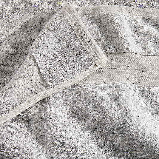 Organic Turkish Cotton Grey Fleck Bath Towels