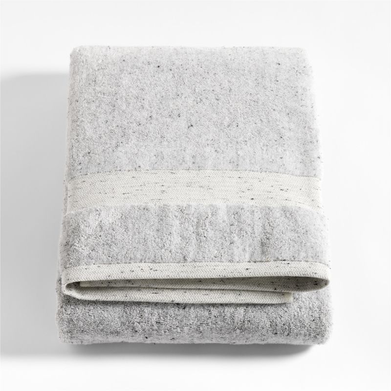 Organic Turkish Cotton Grey Fleck Bath Sheet - image 0 of 10