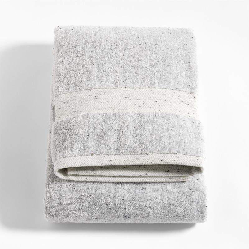 Organic Turkish Cotton Grey Fleck Bath Towel - image 0 of 10