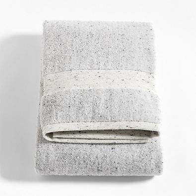View Organic Turkish Cotton Grey Fleck Bath Towel details